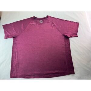 Tommy Bahama IslandZone Mens 2XLB Burgundy Crew Neck Short Sleeve T Shirt UPF 30